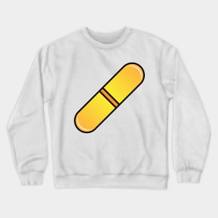 Yellow pill capsule symbol Crewneck Sweatshirt